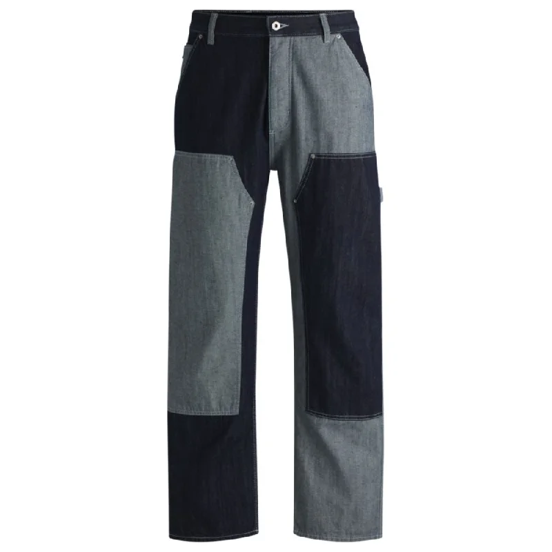 Men's Jeans with Elastic WaistbandsLoose-fit jeans in mixed denims