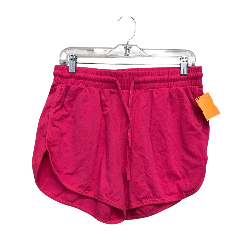 Flexible Men's Yoga ShortsShorts In Pink, Size:L