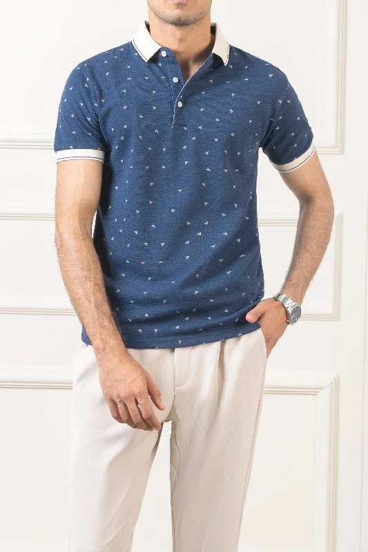 Durable Men's Work ShirtsPOLO TIPPING COLLAR NAVY