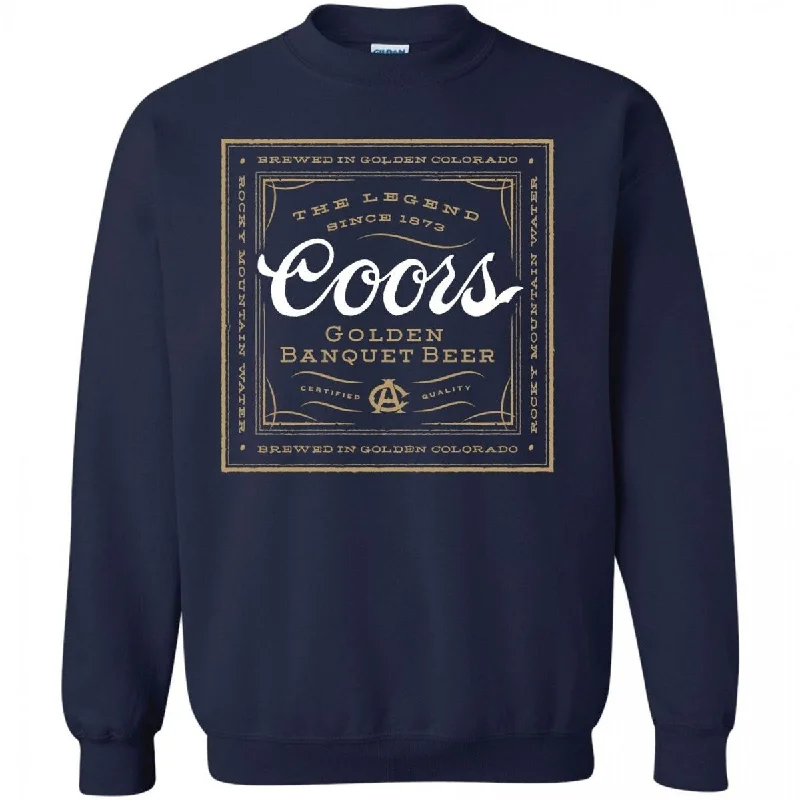 Men's Sweaters with Adjustable HemlinesCoors Golden Banquet The Legend Pull Over Sweatshirt