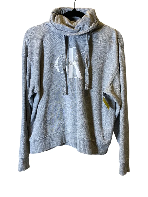 Men's Hoodies with Screen-Printed GraphicsSweatshirt Hoodie By Calvin Klein In Grey, Size: M Men's Hoodies with Screen-Printed GraphicsSweatshirt Hoodie By Calvin Klein In Grey, Size: M