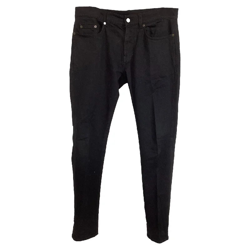 Casual Ripped Men's JeansSaint Laurent Slim-Fit Jeans in Black Cotton Denim