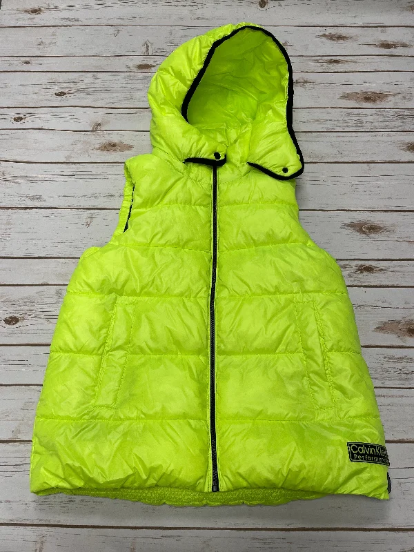 Men's Coats for Winter SportsVest Puffer & Quilted By Calvin Klein Performance In Yellow, Size: S Men's Coats for Winter SportsVest Puffer & Quilted By Calvin Klein Performance In Yellow, Size: S