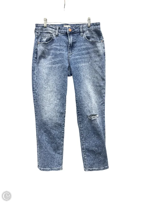 XXXL Men's JeansJeans Straight By Hint of Blu In Blue Denim, Size: 8