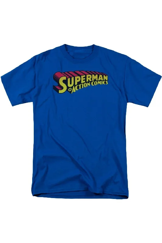 Men's Shirts with Contrast CollarsSuperman Superman In Short Sleeve Adult Tee / T-Shirt Men's Shirts with Contrast CollarsSuperman Superman In Short Sleeve Adult Tee / T-Shirt