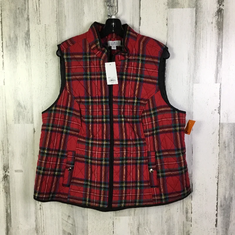Men's Coats with Adjustable SleevesVest Puffer & Quilted By Croft And Barrow In Red, Size: Xxl Men's Coats with Adjustable SleevesVest Puffer & Quilted By Croft And Barrow In Red, Size: Xxl