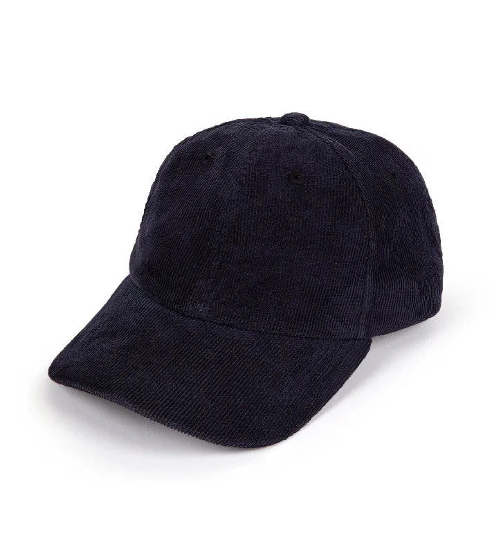 Warm Woolen HatsTrunk Cotton Corduroy Baseball Cap: Navy