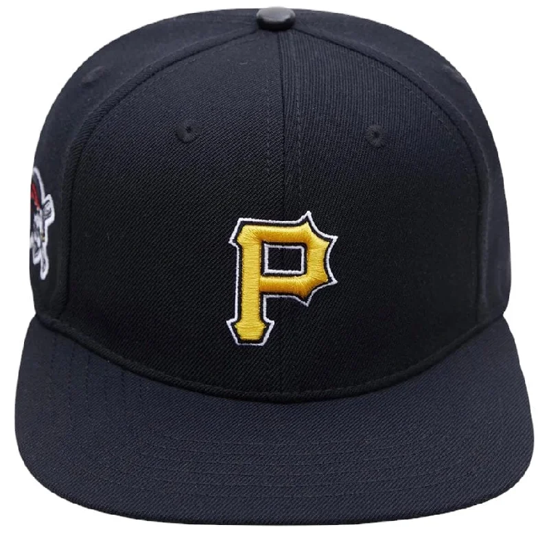 Customized Trucker HatsPro Standard Pittsburgh Pirates Logo Snapback Hat (Black)