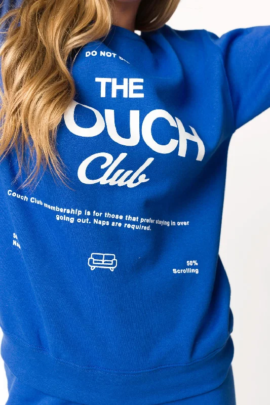 Men's Sweaters with Three-Quarter SleevesCouch Club Sweatshirt in Royal Blue