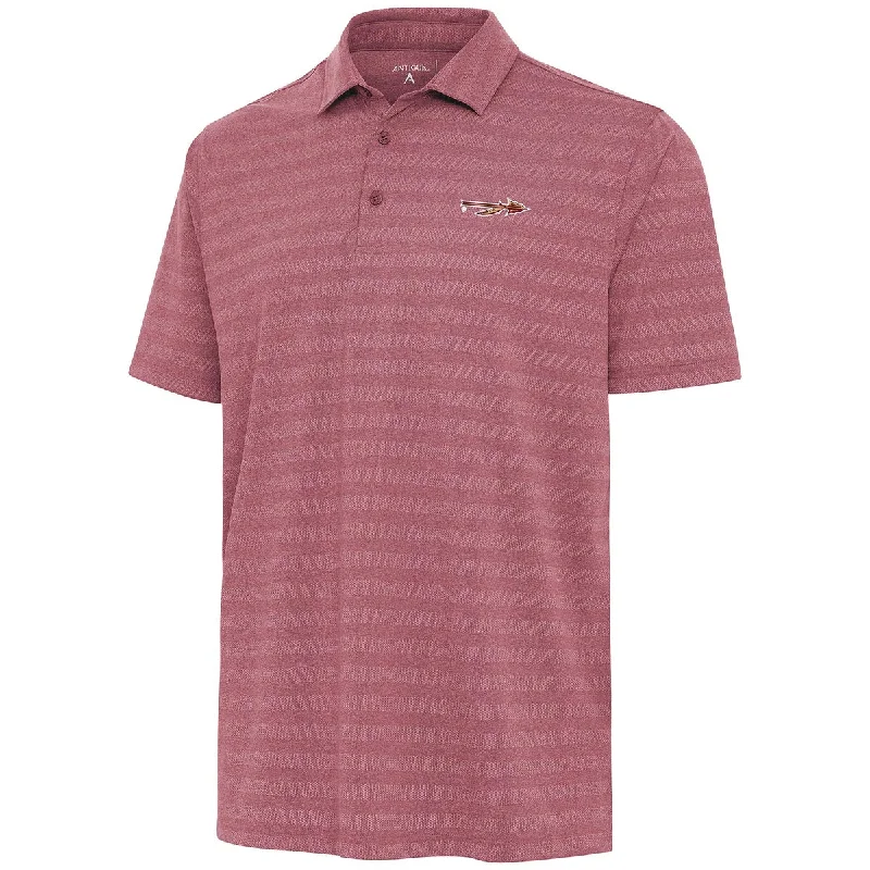 Men's Shirts for BoatingAntigua Men's Spear Logo Tonal Stripe Polo - Garnet