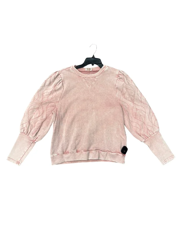 Men's Hoodies with Security PocketsSweatshirt Crewneck By Fate In Pink, Size: L