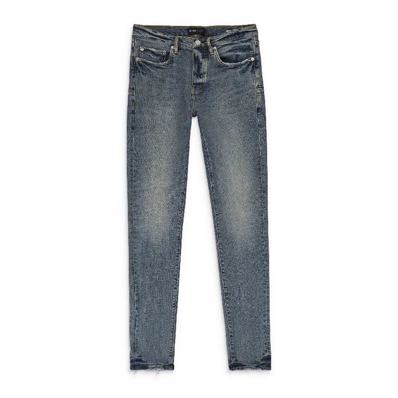 Elegant Men's JeansTINTED WORN VINTAGE Indigo SKINNY JEANS