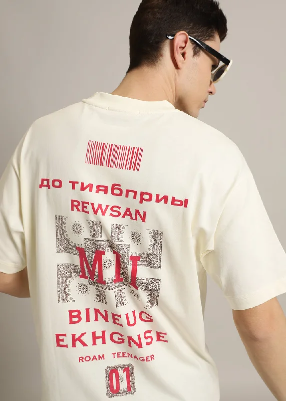 Men's Shirts with Graphic SleevesLetter Luxe Oversized T-shirt
