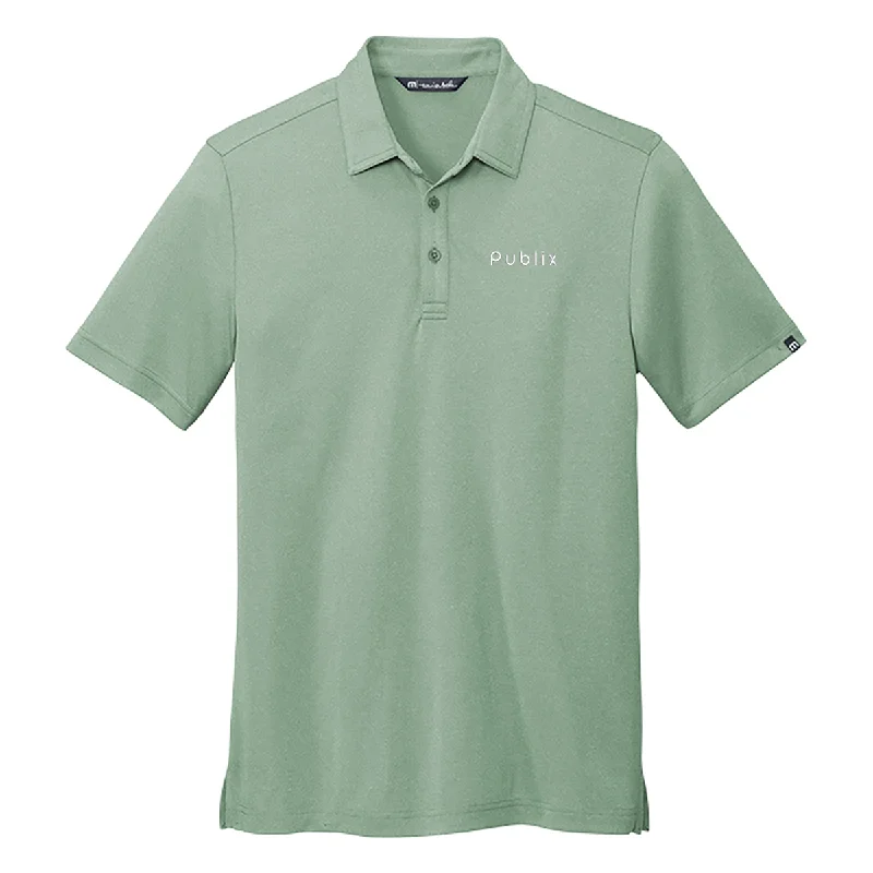 Men's Shirts with Convertible CollarsTravisMathew Coto Performance Polo - Beryl Green Heather Men's Shirts with Convertible CollarsTravisMathew Coto Performance Polo - Beryl Green Heather