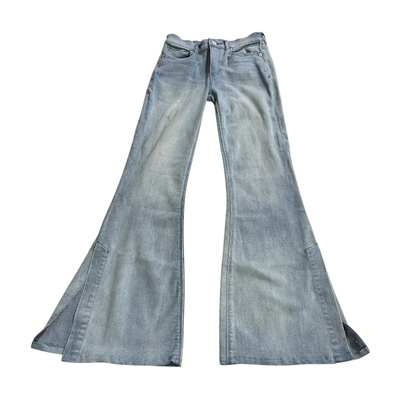 Men's Jeans with Embroidered LogosJeans Flared By Express In Blue Denim, Size:0