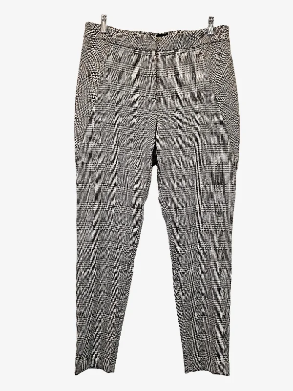 Wide-Leg Men's JeansCue Winter Checked Tapered Office Pants Size 14