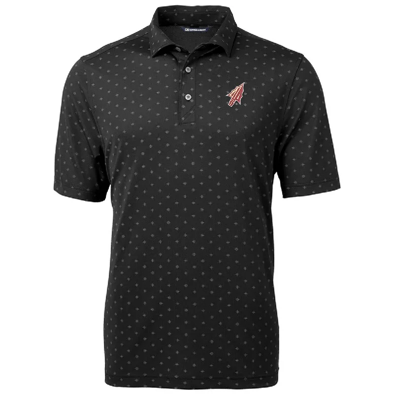 Men's Shirts with Checkered PatternsCutter & Buck Men's Arrowhead Logo Virtue ECO Tile Print Polo - Black Men's Shirts with Checkered PatternsCutter & Buck Men's Arrowhead Logo Virtue ECO Tile Print Polo - Black
