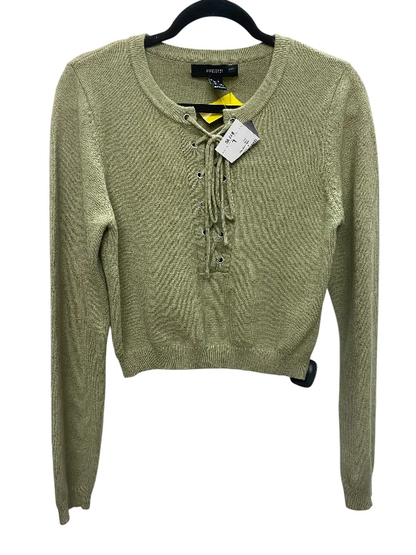 Men's Sweaters with Hooks and LoopsSweater By Forever 21 In Green, Size: L