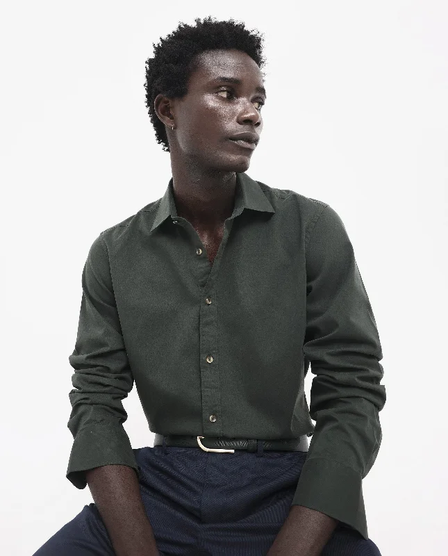 Men's Performance Fabric Shirts for All-Day ComfortRare Rabbit Men's Arlet Dark Green Cotton Fabric Full Sleeve Regular Fit Solid Shirt Men's Performance Fabric Shirts for All-Day ComfortRare Rabbit Men's Arlet Dark Green Cotton Fabric Full Sleeve Regular Fit Solid Shirt