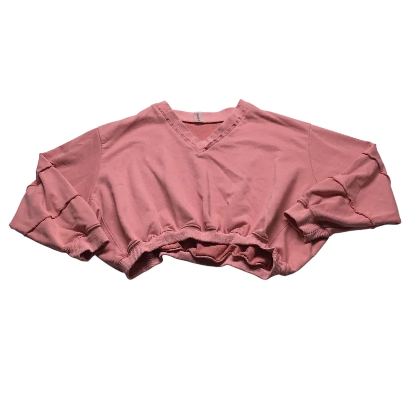 Warm Men's Thermal HoodiesSweatshirt Crewneck By Clothes Mentor In Pink, Size: L