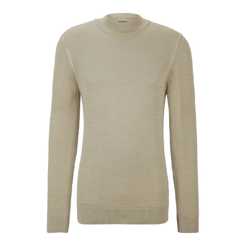 Men's Sweaters for WinterMock-neck sweater in knitted silk