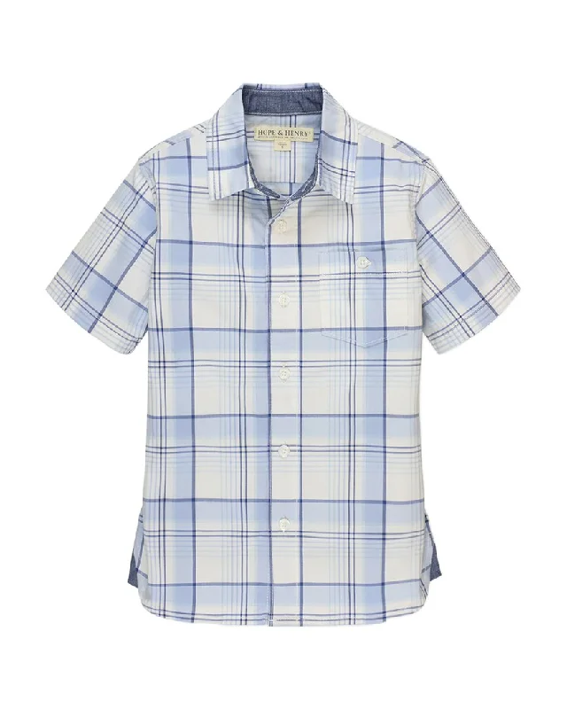 Men's Striped Shirts for a Maritime TwistHope & Henry Plaid Short Sleeve Shirt