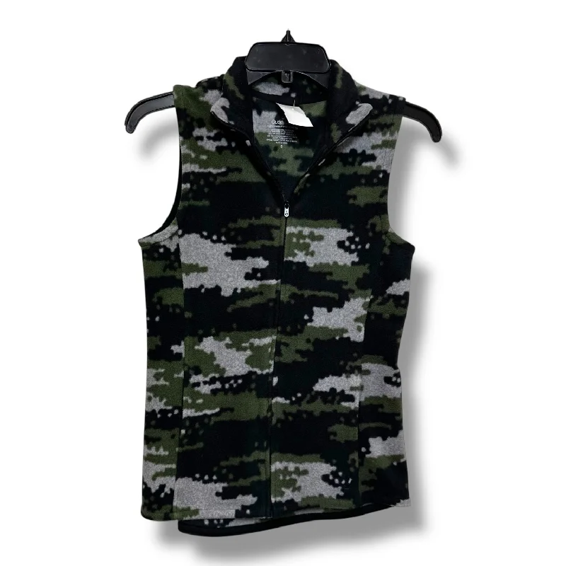Cool Men's Pea CoatsVest Fleece By Cuddl Duds In Camouflage Print, Size: S