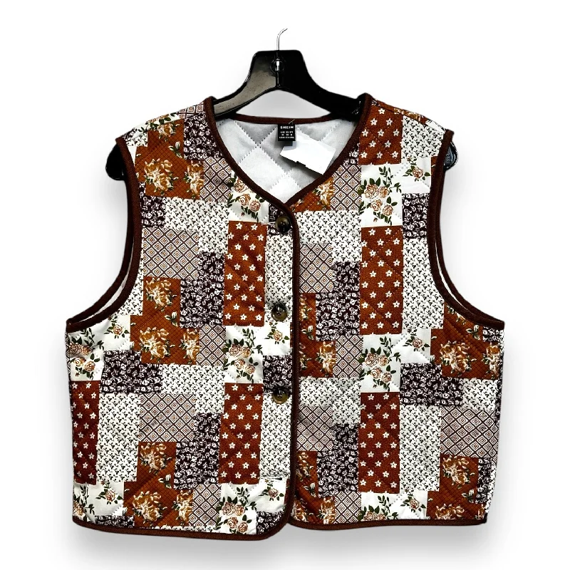 Men's Coats with Patchwork DesignsVest Other By Shein In Multi-colored, Size: M