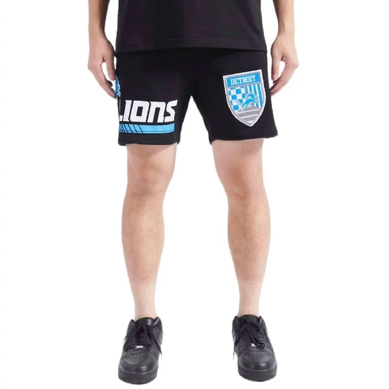 Men's Water-Resistant Swim and Beach ShortsDetroit Lions Fast Lane Fleece Short In Black Men's Water-Resistant Swim and Beach ShortsDetroit Lions Fast Lane Fleece Short In Black