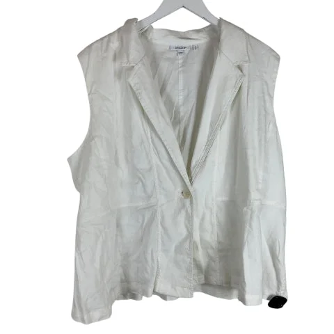 Men's Coats with Down InsulationVest Other By Chicos In White, Size: 20