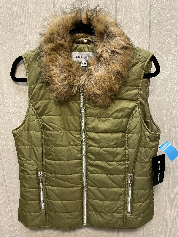 Men's Coats without LiningVest Puffer & Quilted By Black Rivet In Green, Size: M