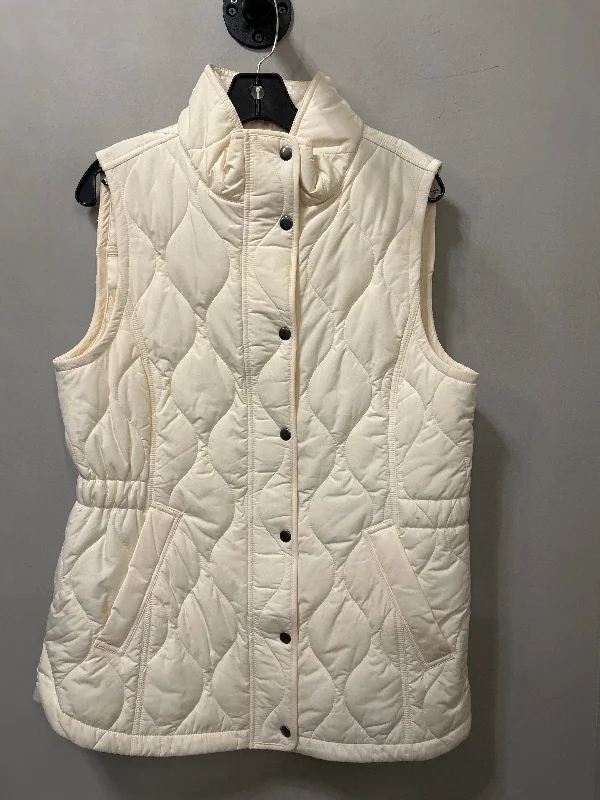 Men's Coats for TravelVest Puffer & Quilted By Talbots In Cream, Size: M