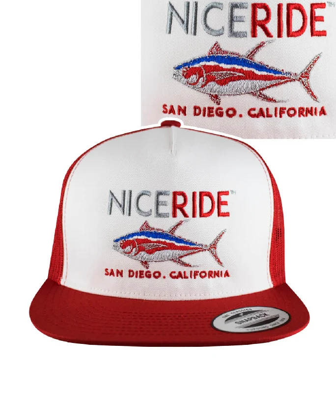 Colorful Straw Hats"Sorry Charlie - Red" Trucker Hat