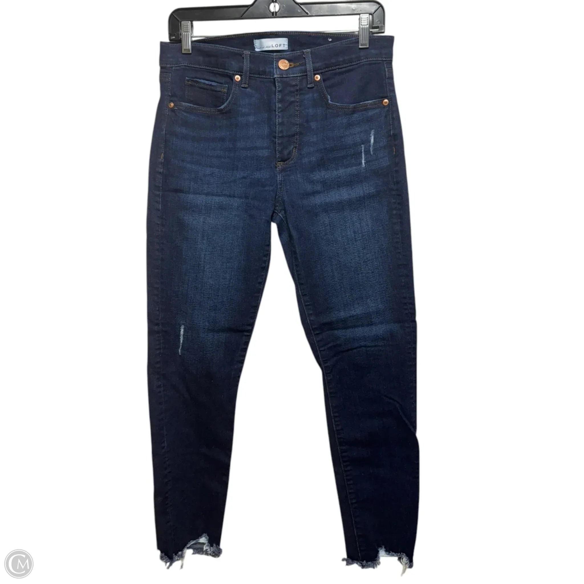 Men's Jeans with Embroidered LogosJeans Skinny By Loft In Blue Denim, Size: 6