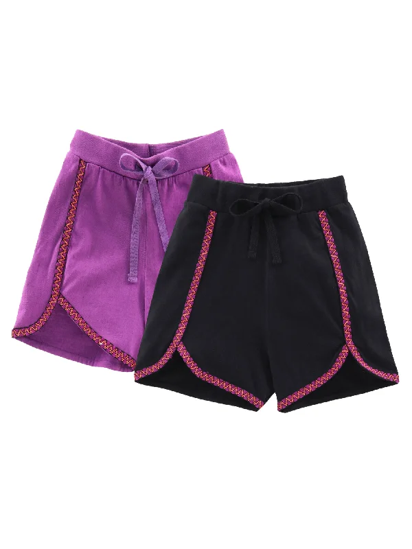 Summer-Appropriate Men's Lightweight ShortsGirls Cotton Jersey Shorts -Pack of 2