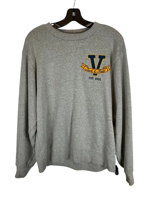 Men's Hoodies with Hidden PocketsSweatshirt Crewneck By Vans In Grey, Size: Xl