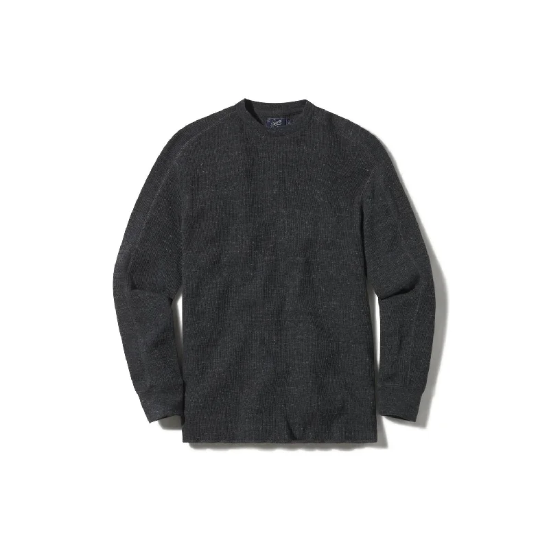 Men's Sweaters with A-Line ShapesNew Spencer Waffle Crew In Charcoal