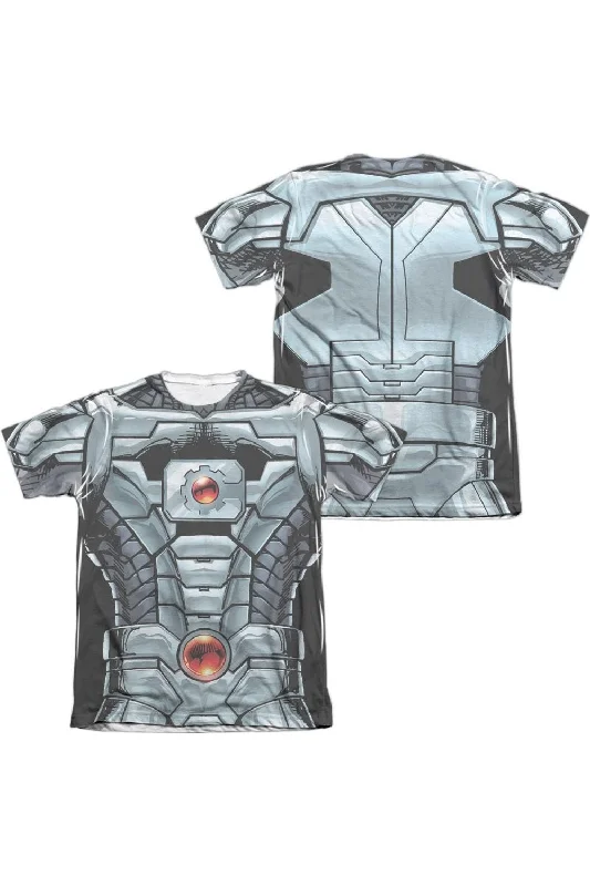 Striped Men's TopsJustice League of America Cyborg (Front/Back Print) Adult Poly/Cotton Short Sleeve Tee / T-Shirt Striped Men's TopsJustice League of America Cyborg (Front/Back Print) Adult Poly/Cotton Short Sleeve Tee / T-Shirt
