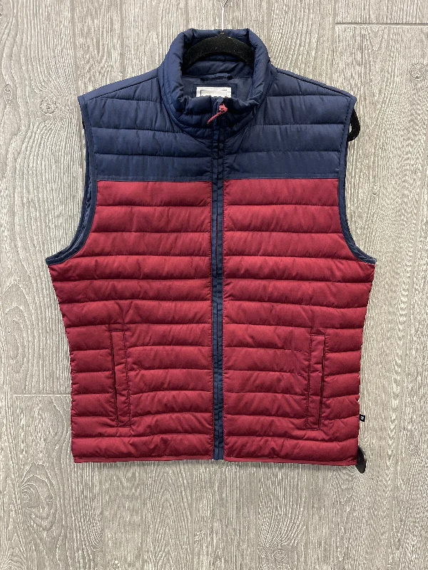 Men's Coats with LiningVest Puffer & Quilted By Gap In Blue & Red, Size: M