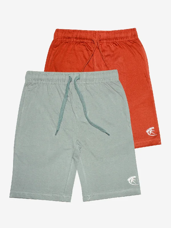 Robust Men's Denim ShortsBoys Knee length Cotton Jersey Shorts- pack of 2