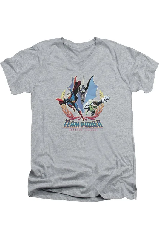 Men's Shirts for HuntingJustice League of America Team Power Short Sleeve Adult V Neck Tee / T-Shirt Men's Shirts for HuntingJustice League of America Team Power Short Sleeve Adult V Neck Tee / T-Shirt