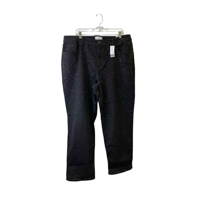 Oversized Relaxed-Fit Men's JeansJeans Boyfriend By Lane Bryant In Black Denim, Size:18 Oversized Relaxed-Fit Men's JeansJeans Boyfriend By Lane Bryant In Black Denim, Size:18