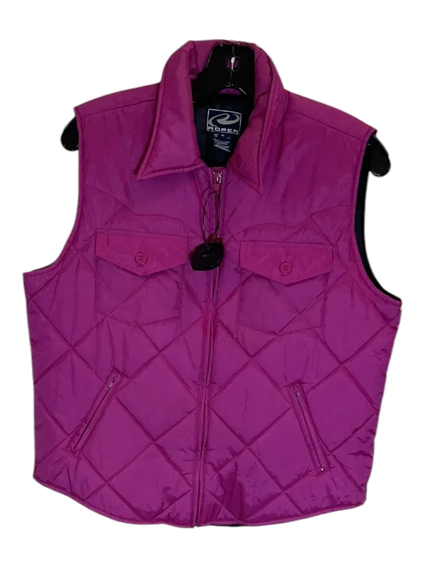 Men's Coats with Modern CutsVest Puffer & Quilted By Roper In Pink, Size: M