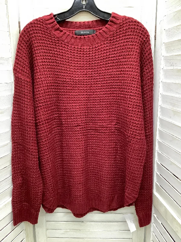 Men's Sweaters with Fair Isle PatternsSweater By Clothes Mentor In Red, Size: L