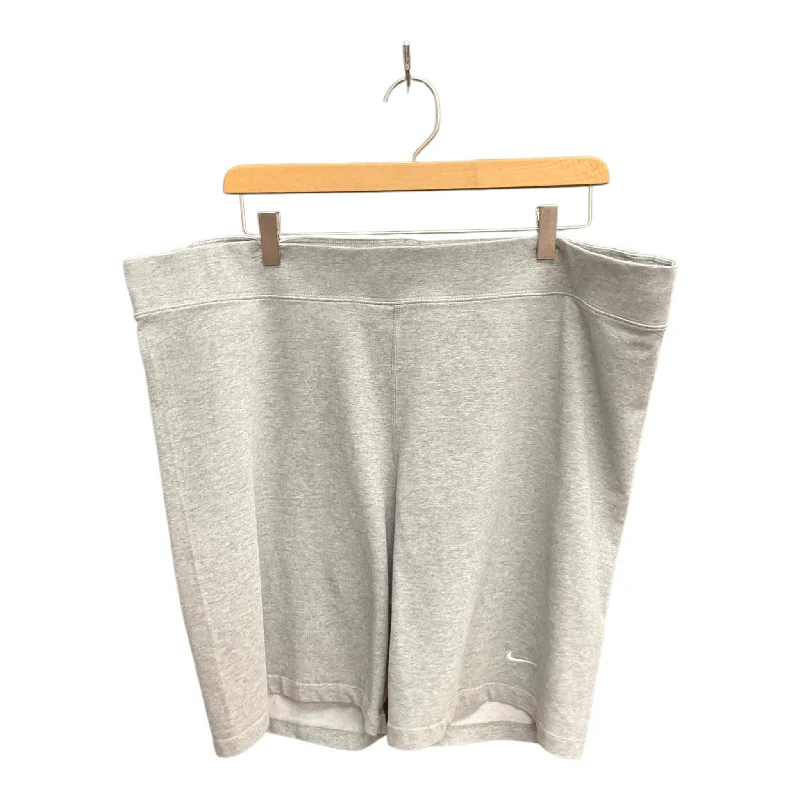 Cozy Men's Flannel ShortsAthletic Shorts By Nike In Grey, Size: 3x