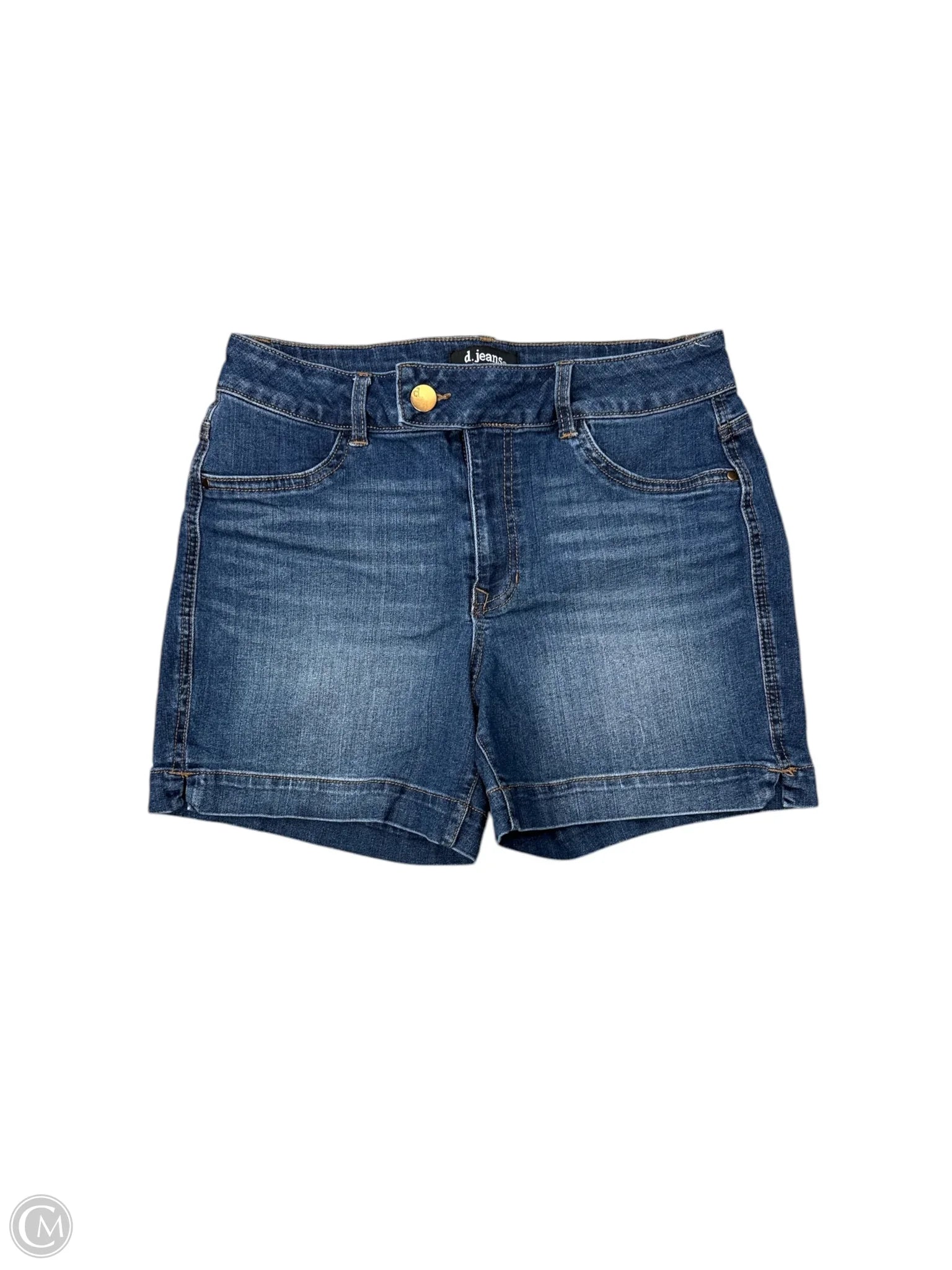 Cool Distressed Men's JeansShorts By D Jeans In Blue Denim, Size: 8