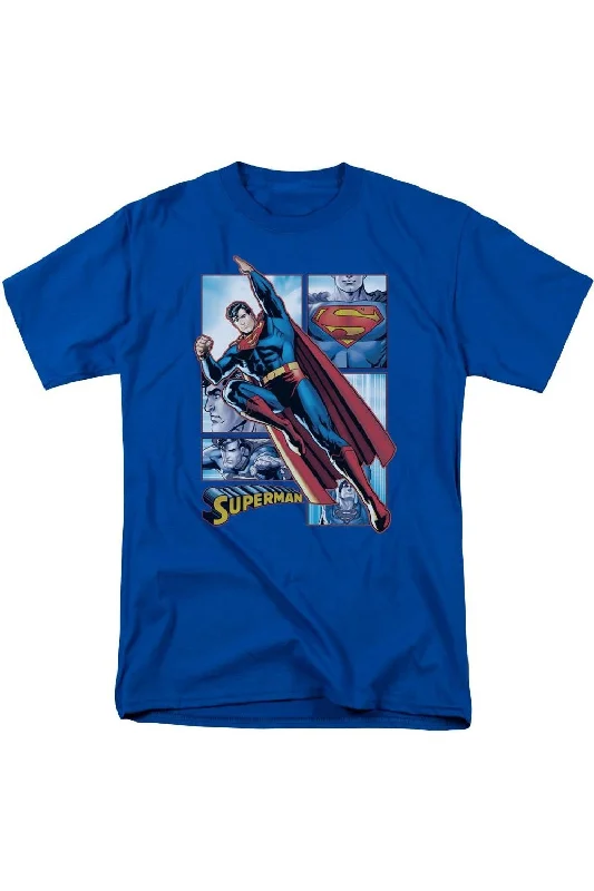 Men's Shirts with Belt LoopsJustice League of America Superman Panels Short Sleeve Adult Tee / T-Shirt Men's Shirts with Belt LoopsJustice League of America Superman Panels Short Sleeve Adult Tee / T-Shirt