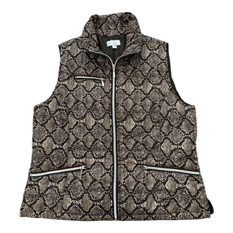 Best Men's Leather CoatsVest Puffer & Quilted By Studio Works In Snakeskin Print, Size: L Best Men's Leather CoatsVest Puffer & Quilted By Studio Works In Snakeskin Print, Size: L