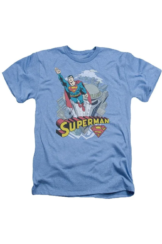 Classic Men's Button-Up ShirtsSuperman Skyward Adult Heather Tee / T-Shirt
