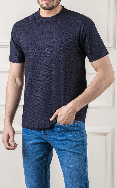 Men's Shirts with Custom MonogramsT SHIRT ROUND NECK NAVY